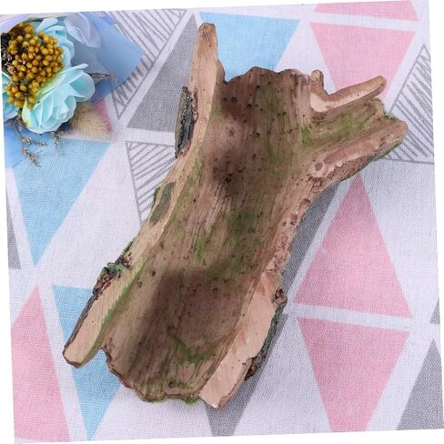 1pc Resin Climbing Rockery for Aquatic Pets Flocking Bark Design for Turtle Reptile Animals Realistic Aquarium Decoration Climbing Habitat for Terrarium Environments in Saudi Arabia