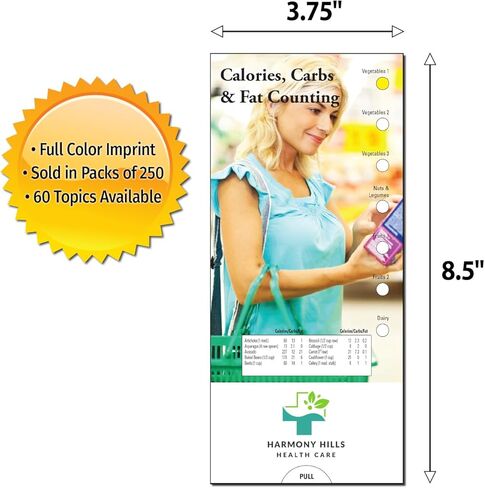 ZOCO - Nutrition & You Slide Chart - Custom Promotional Item (Pack of 250) - Healthy Habits, Diet Guide, Brochure - Nutritionists, Doctor’s Office, Gyms, Fitness Centers Handout - 3.75 x 8.5 in. in Saudi Arabia