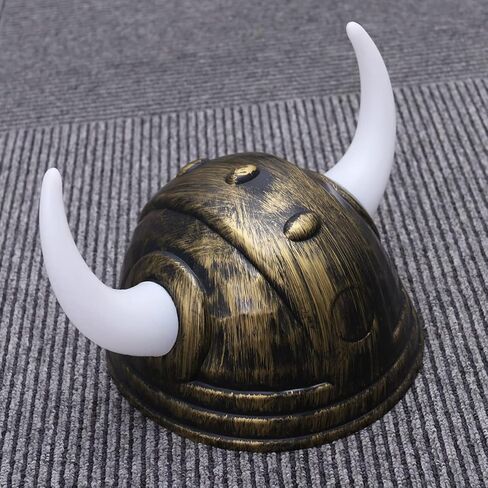 Viking Helmet Berserker Warrior Costume Hat with Horns Buffalo Ox Horns Viking Costume Hat Halloween Cosplay Props in Saudi Arabia