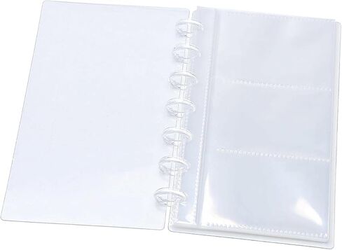 NatSumeBasics A6 Discbound Binder Sleeves – 20 Clear Cash Envelopes Sheets, 0.25mm PP, A6 Size (6.3" x 3.1"), Frosted Frame & Reinforced Corners (1-Pocket) in Saudi Arabia