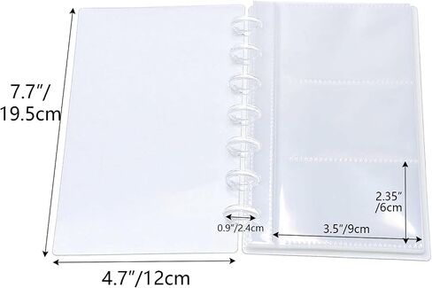 NatSumeBasics A6 Discbound Binder Sleeves – 20 Clear Cash Envelopes Sheets, 0.25mm PP, A6 Size (6.3" x 3.1"), Frosted Frame & Reinforced Corners (1-Pocket) in Saudi Arabia