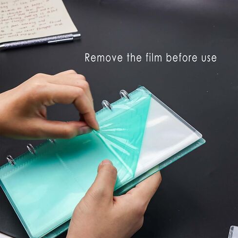 NatSumeBasics A6 Discbound Binder Sleeves – 20 Clear Cash Envelopes Sheets, 0.25mm PP, A6 Size (6.3" x 3.1"), Frosted Frame & Reinforced Corners (1-Pocket) in Saudi Arabia