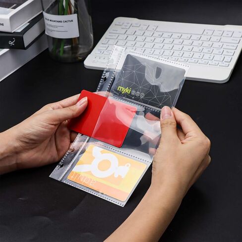 NatSumeBasics A6 Discbound Binder Sleeves – 20 Clear Cash Envelopes Sheets, 0.25mm PP, A6 Size (6.3" x 3.1"), Frosted Frame & Reinforced Corners (1-Pocket) in Saudi Arabia