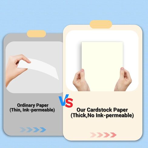 Cream Cardstock 8.5 × 11 ، ورقة طابعة سميكة 75 رطل/200 GSM ، 40 ورقة مخزون البطاقة ، وورقة بطاقات ثقيلة ، ورقات بطاقة فنية للدعوات ، وبطاقات DIY ، وبطاقات العمل ، والقوائم ، والحرفية ، إلخ. in Kuwait