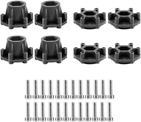 GLOBACT 14mm Hex Adapter Replaceable Hex for ARRMA Big Rock Granite SENTON VORTEKS 3S TRAXXAS Slash Stampede MX28 Tires 2.8" 1/10 RC Truck Tires and Wheels Replacement Parts (Black) in Saudi Arabia