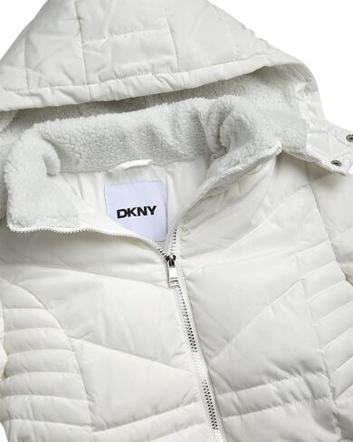 DKNY Girls’ Winter Coat – Heavyweight Anorak Puffer Coat with Cinched Waist – Sherpa Lined Insulated Jacket for Girls (7-16) in Saudi Arabia