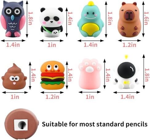 8 PCS Cute Pencil Sharpener for Kids, Fun Cartoon Handheld Little Pencil Sharpeners, Small Kawaii Party Favors Stationary Lovely Gifts for School Office Supplies (Style 1) in Saudi Arabia