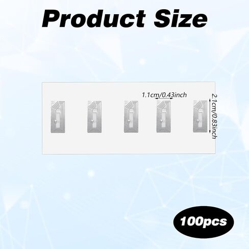 100 Pcs NFC Tags Sticker Ntag213 Adhesive Blank NFC Stickers Chip Rewritable 144 Bytes Memory Programmable RFID Stickers Tags Compatible with All NFC-Enabled in Saudi Arabia