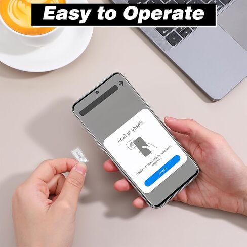 100 Pcs NFC Tags Sticker Ntag213 Adhesive Blank NFC Stickers Chip Rewritable 144 Bytes Memory Programmable RFID Stickers Tags Compatible with All NFC-Enabled in Saudi Arabia