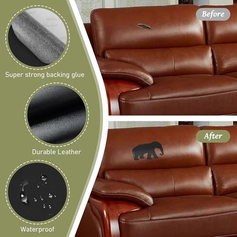 تصحيحات إصلاح الجلود Lembik ، تصحيح جلدي لذاته للأريكة والأرائك والأثاث ومقاعد السيارات وكراسي المكاتب ، حزمة من اللونين الأصفرين in Kuwait