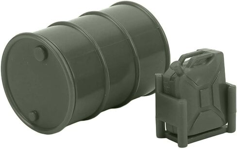RC Car Simulated Fuel Tank, 2pcs RC Simulation Decoration Lightweight Mini Oil Drum Fuel Tank for 1/24 Crawler Car Decoration Accessory (Dark Green) in Saudi Arabia
