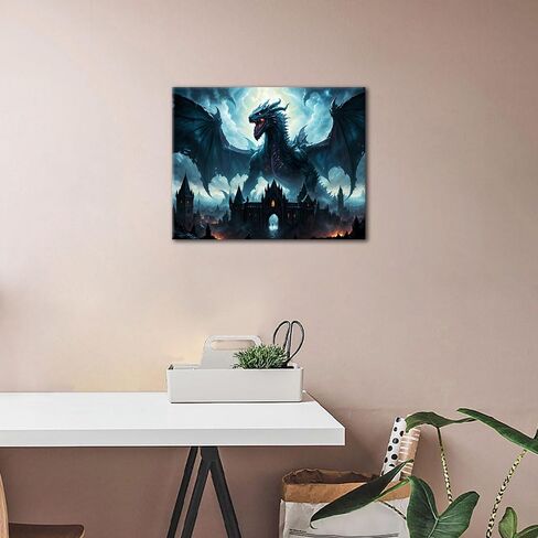 TUMOVO Paint by Number for Adults, Dragon Oil Painting for Adult, Fantasy Wild Animals Adults' Paint-by-Numbers Kits, DIY Painting by Numbers Arts Craft for Home Wall Decor, 16 X20 Inch in Saudi Arabia