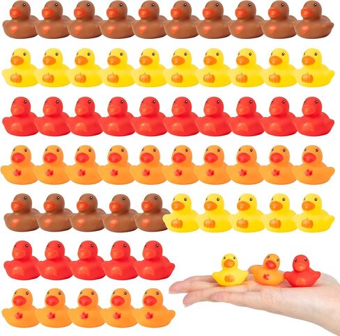 Haooryx Halloween Mini Rubber Ducks - 120Pcs Spooky Pumpkin Bat Spider Little Boo Tiny Squeak Ducky Bathtub Float Bath Toys Halloween Party Favor Kids Birthday Gift Baby Shower Decor Class Game Reward in Saudi Arabia