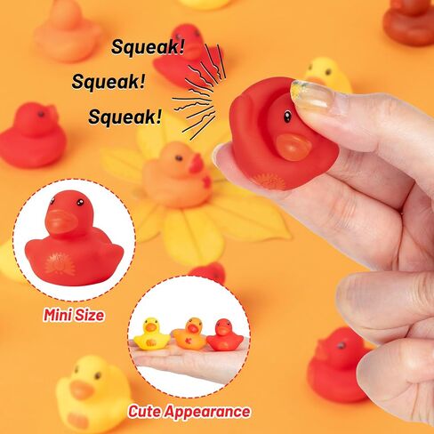 Haooryx Halloween Mini Rubber Ducks - 120Pcs Spooky Pumpkin Bat Spider Little Boo Tiny Squeak Ducky Bathtub Float Bath Toys Halloween Party Favor Kids Birthday Gift Baby Shower Decor Class Game Reward in Saudi Arabia