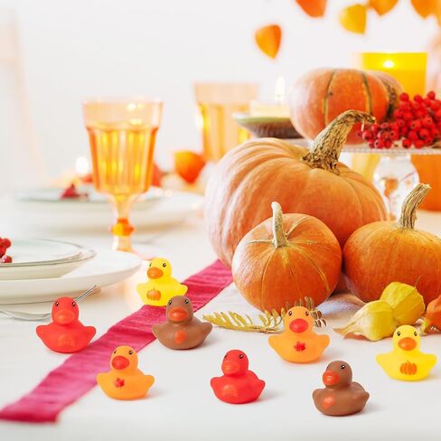 Haooryx Halloween Mini Rubber Ducks - 120Pcs Spooky Pumpkin Bat Spider Little Boo Tiny Squeak Ducky Bathtub Float Bath Toys Halloween Party Favor Kids Birthday Gift Baby Shower Decor Class Game Reward in Saudi Arabia