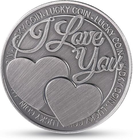 Lucky Coin I Love You Four-Leaf-Clovert Coin Coin Double-Side Pocket Token Romantic Love Expression for Date Night Gift for Men & Women زوج وزوجة in Saudi Arabia