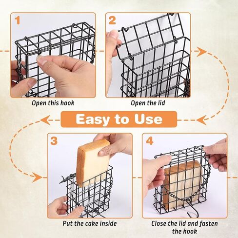 Pinvnby 3 PCS Suet Bird Feeder Metal Black Tuet Leachers for Outsiding Hanging Bild Bird Teeder مع سعة كعكة شحم سلسلة خطاف لبطولة ساحة الحديقة in Saudi Arabia