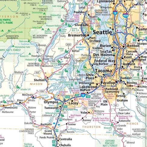 Rand McNally Easy to Fold: Washington State Laminated Map in Saudi Arabia