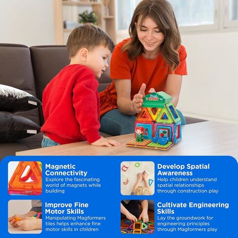 Magformers - Mart Set, Multicolor, Magnetic Building Tiles, Blocks - Educational Magnetic Building STEM Toy in Saudi Arabia