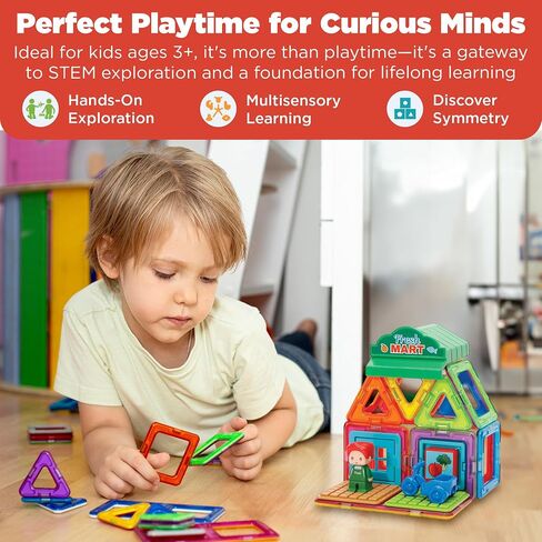 Magformers - Mart Set, Multicolor, Magnetic Building Tiles, Blocks - Educational Magnetic Building STEM Toy in Saudi Arabia
