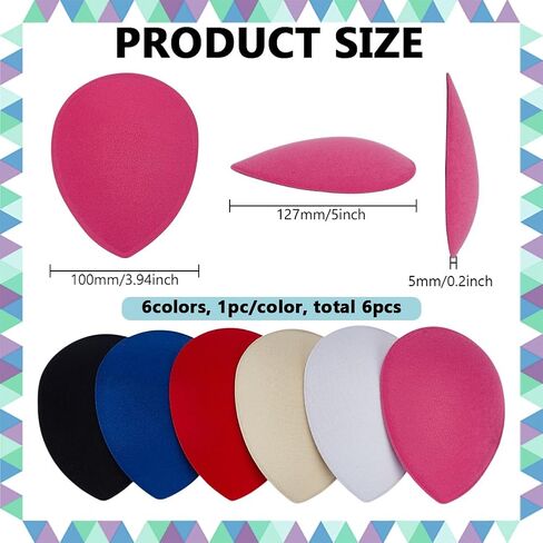 FINGERINSPIRE 6 Colors Teardrop Fascinator Hat Base 5x4 inch EVA Millinery Base Cocktail Hats Making Base, Women Hat Craft Material Supply for Making Party Wedding Church Hat in Saudi Arabia