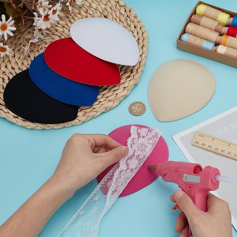FINGERINSPIRE 6 Colors Teardrop Fascinator Hat Base 5x4 inch EVA Millinery Base Cocktail Hats Making Base, Women Hat Craft Material Supply for Making Party Wedding Church Hat in Saudi Arabia