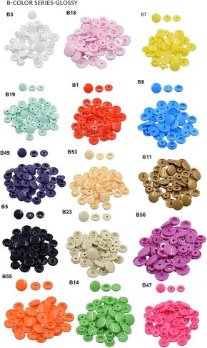Tusrai Orange Plastic Snap Button Size 20 100Sets Sew On Plastic Snap Fasteners for Clothing Glossy T5 Round -B55 in Kuwait