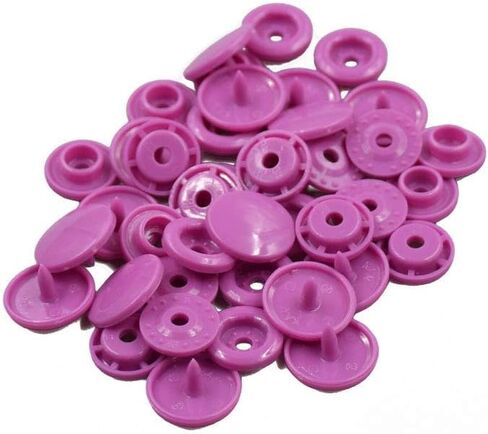 Tusrai Orange Plastic Snap Button Size 20 100Sets Sew On Plastic Snap Fasteners for Clothing Glossy T5 Round -B55 in Kuwait