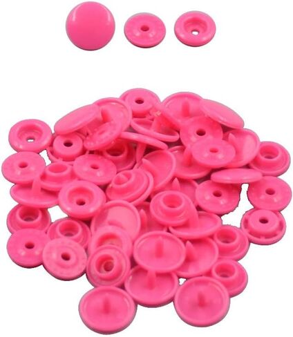 Tusrai Orange Plastic Snap Button Size 20 100Sets Sew On Plastic Snap Fasteners for Clothing Glossy T5 Round -B55 in Kuwait