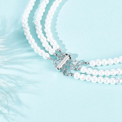 ADHANDMaker 925 Sterling Silver Silver Neterlace Lock Clasp ، 3-Strand Multi Netlace Clasp ، سلسلة حبات فاصل الطبقات لمشابك المجوهرات سوار سوار موسع ، بلاتينيوم ، بلاتينيوم in Kuwait