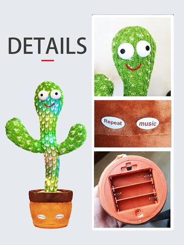 لعبة Cactus Baby Toy Talking Cactus Toys ، وتغني لعبة تحاكي لعبة الموسيقية للرضع ، يكرر ما تقوله (التحكم في مستوى الصوت) in Kuwait