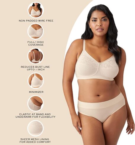 Wacoal Women's Plus Size Visual Effects Wire Free Minimizer Bra in Saudi Arabia