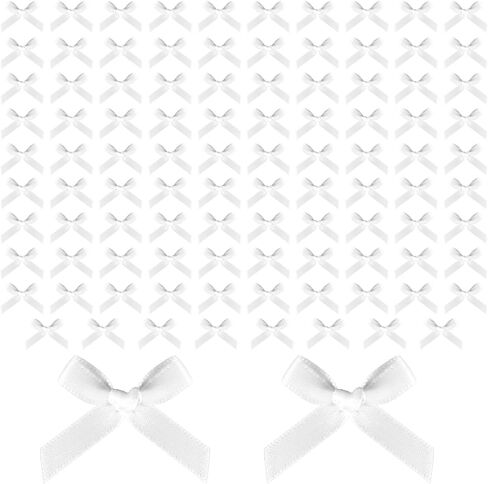 100 PCS Mini Dows ، أقواس صغيرة بيضاء للحرف اليدوية ، القوس ، القوس الصغير ، القوس الصغير لصياغة الهدايا الزخرفة ، زخرفة الملابس ، الحفلة ، الكعكة ، علاج الأكياس الديكور in Saudi Arabia