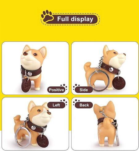 DomeStar Cute Dog Key Chain, Keyring Keychain for Boys Girls Kids Children Adults, Super Adorable Dog Key Ring in Saudi Arabia