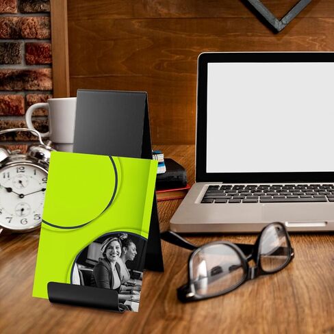 4 Pcs Metal Fancy Brochure Holder Display Flyer Brochure Holder Stand Table Vertical Countertop Literature Organizer for Booklets Pamphlet Magazine Menu Journals(Black) in Saudi Arabia