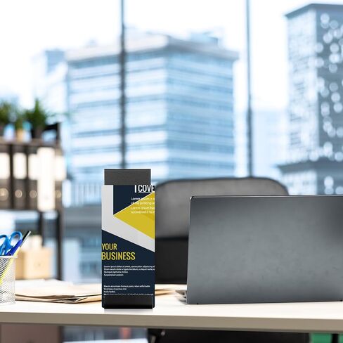 4 Pcs Metal Fancy Brochure Holder Display Flyer Brochure Holder Stand Table Vertical Countertop Literature Organizer for Booklets Pamphlet Magazine Menu Journals(Black) in Saudi Arabia
