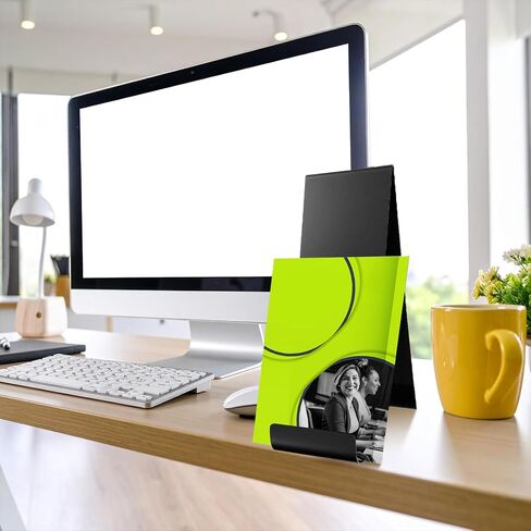 4 Pcs Metal Fancy Brochure Holder Display Flyer Brochure Holder Stand Table Vertical Countertop Literature Organizer for Booklets Pamphlet Magazine Menu Journals(Black) in Saudi Arabia