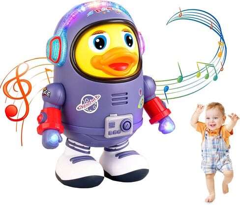 لعبة Dancing Space Duck Toy ، لعبة Duck Duck Dancing Interactive Toy ، Dancing Duck ، Sinting Singing Walking Duck Toys مع Music LED Lights for Kids Birthday Gifts in Saudi Arabia