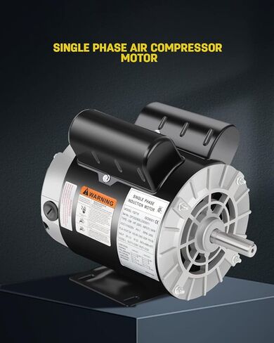محرك ضاغط هواء 1.5 حصان، محرك كهربائي أحادي الطور 3450 دورة في الدقيقة، 56 إطارًا 5/8 بوصة عمود مفتاح 115/230 فولت، دوران CCW المستمر، طول العمود 1.88 بوصة لضواغط الهواء in Kuwait