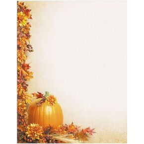 PaperDirect Auburn Delight يترك التوت النحاس خريف الخريف خريف الشكر قرطاسية الورق ، ورق الحدود ، الرأي in Kuwait