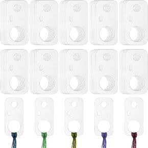 50 PCS Acrylic Embroidery Floss Drop ، تطريز واضح منظم خيوط الخياطة الخيط اللف بكرات مستطيل كروس خيوط غرزة بكرة خيط رفيعة لتخزين الخياطة DIY Crafts in Kuwait