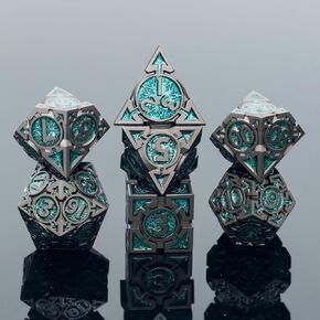 مجموعة DND Metallic DND مع صندوق هدايا ، جمجمة القوطي المصممة للمشغل DM و D&D ، نرد متعدد السطوح ثقيلة مثالية للأبراج المحصنة وألعاب RPG Dragons (البرونز) in Kuwait