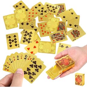 اثنان من طوابق أوراق اللعب المصغرة ، أوراق لعب Gold Waterproof ، Deck Mini Poker للحفلات والألعاب ، لصالح الحفلات ، Deck Tiny of Novelty Party Gift لعيد الميلاد ، عيد الهالوين ، رأس السنة الجديدة ، قدم المساواة in Saudi Arabia