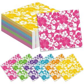 NITIAL 120 PCS Hibiscus Party Fackins يمكن التخلص منها 6.5 × 6.5 بوصة in Kuwait