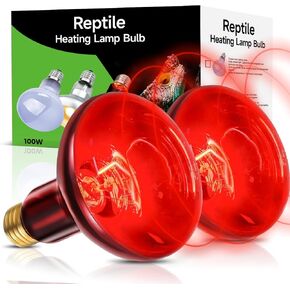 2 عبوة 100 واط مصباح حرارة الأشعة تحت الحمراء - باعث الزواحف الحرارة ، لمبة حرارة حمراء للفرخ ، الأفعى والفهد ، قاعدة E26 in Kuwait
