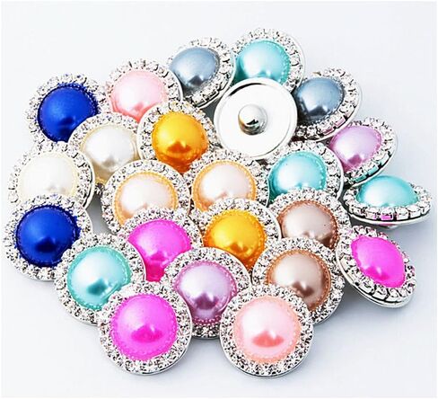 Duolai 10pcs Unique American Flag Star 18mm Snap Buttons Jewelry Charms Accessories for Interchangeable Snaps Jewelry DIY Adjustable Snap Necklaces Bracelets Rings Earring Gift in Saudi Arabia