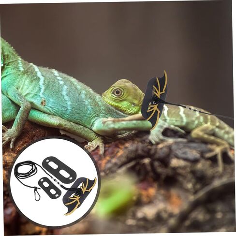 1 مجموعة سحلية الهالوين مقود مع أجنحة بارد من تسخير بوي متينة ل Gecko الملتحي والزواحف خفيفة الوزن ومريحة للحفلات in Kuwait