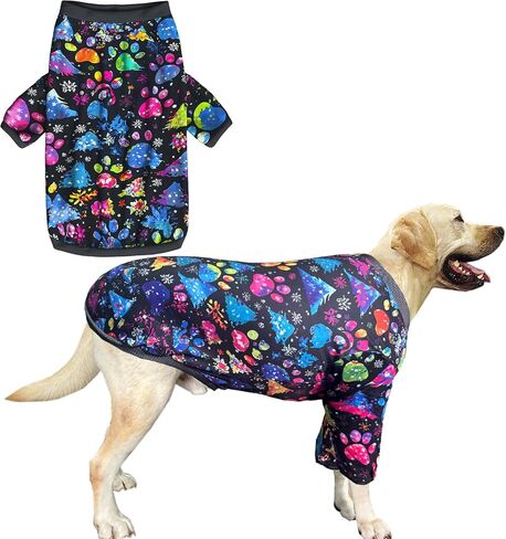 Dog Shirt for Large Dogs Neon Halloween Pumpkin Ghost Pajamas for Medium Large Dogs XL, Halloween in Kuwait