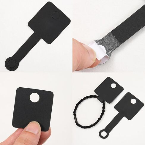 100 Pcs Bracelet Display Cards Necklace Keychain Holder Cards Adhesive Jewelry Packaging Cards Jewelry Hanging Cards Blank Jewelry Card Holder Jewelry Display Cardboard Black in Saudi Arabia