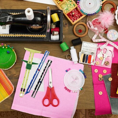 3 PCS Sewing Gauges, Seam Gauge for Sewings Measuring Tools Sliding Gauge Ruler, 5-in-1 T-Shaped Seam Guide Ruler, Sewing-Gauges with Sliding Marker for Knitting Crafting Sewing Beginner Supplies in Kuwait